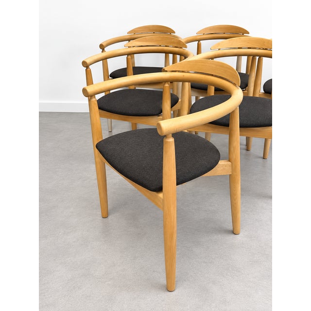 Vintage Danish Beech Dining Chairs by Hans Thyge Raunkjær & Karen Kjærgaard, Set of 6 For Sale - Image 3 of 5