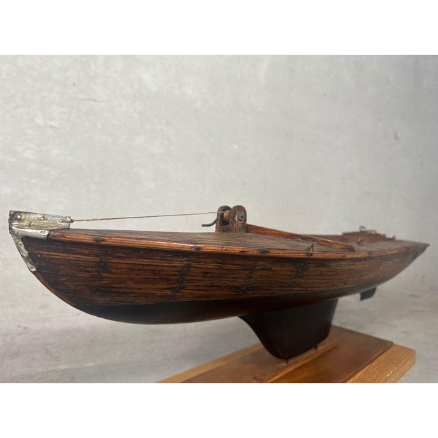 Antique Wooden Yacht, 1920s For Sale - Image 13 of 18