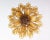 Metal Italian Murano Chandelier, Mazzega Style – 36 Lattimo Amber Glass Petals For Sale - Image 7 of 11