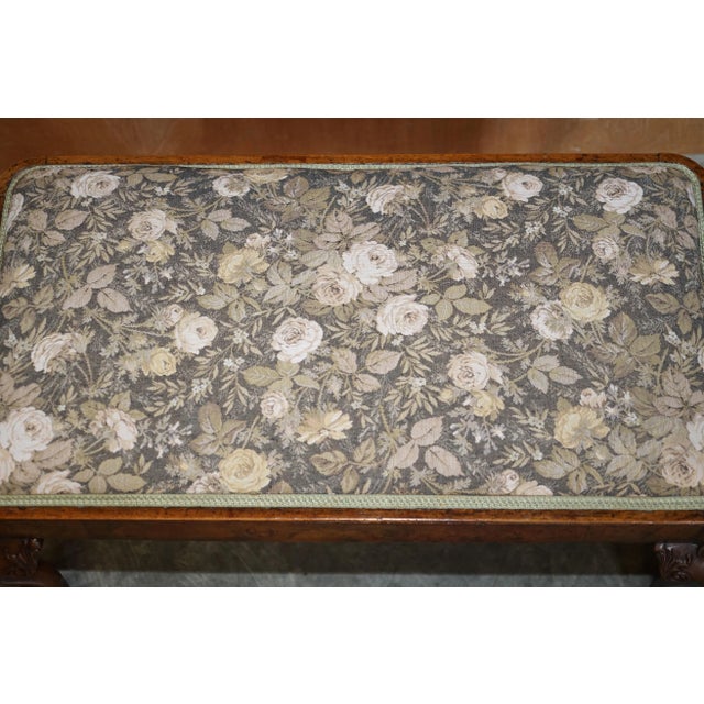 George I Burr Walnut Long Stool, 1720s For Sale - Image 5 of 18