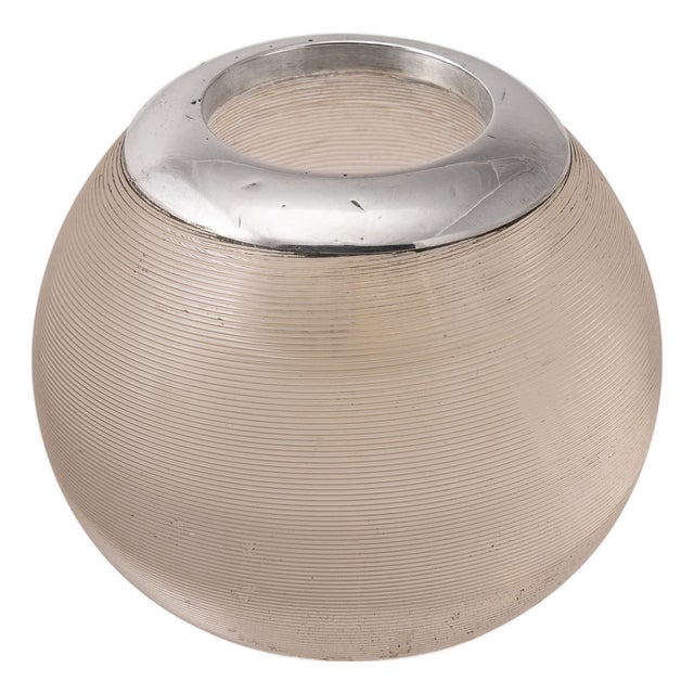 Antique Silver Mounted Glass Match Striker, 1909 For Sale