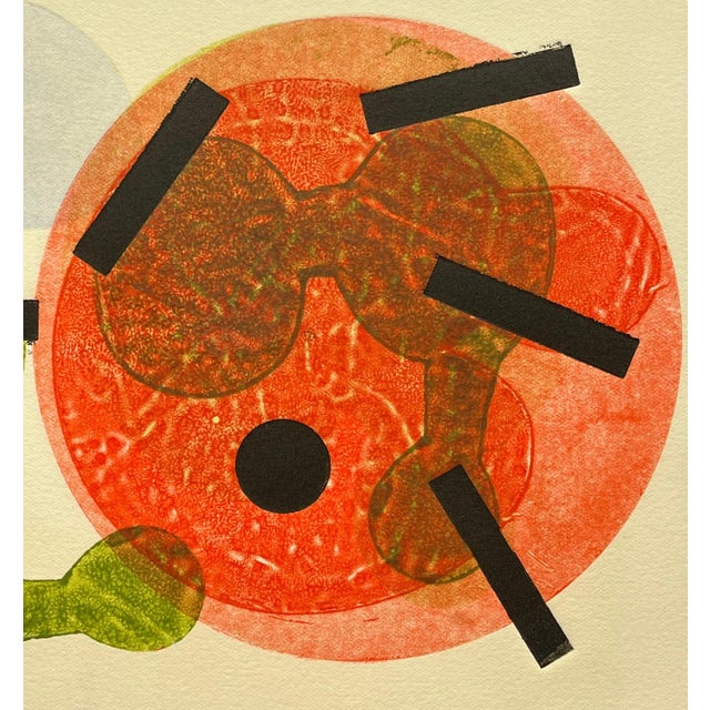 Myril Adler Untitled c.1960s Collagraph ink on paper 10"x8.25" unframed Estate stamp on reverse Myril Adler, was born on...