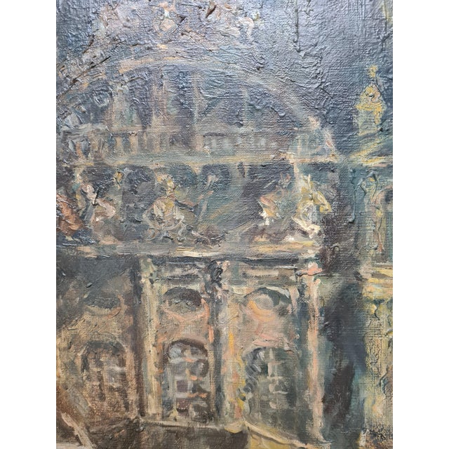 Alain Menghini, Baroque Buildings, Oil Painting on Canvas, Late 20th Century For Sale - Image 6 of 8