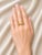 Modern 14K Yellow Gold Diamond Starfish Cocktail Ring Estate For Sale - Image 3 of 3