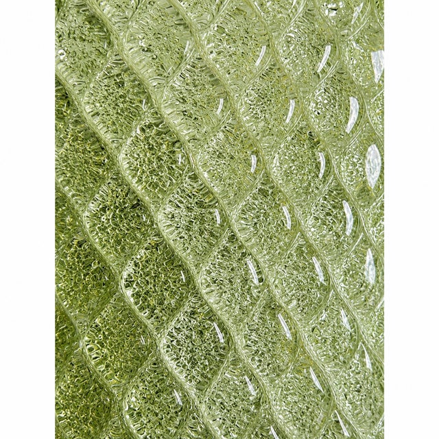 2020s Set of Two Mid-Century Modern Green "Graniglia" Rombus Murano Glass Wall Sconces For Sale - Image 5 of 10