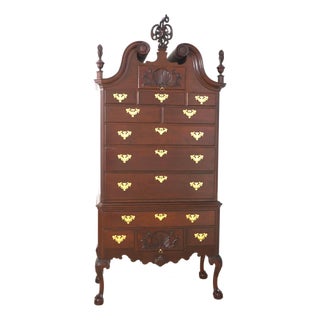 Baker Colonial Williamsburg Collection Chippendale Mahogany Highboy For Sale