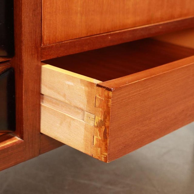 Wood Vintage Sideboard in Teak Veneer, 1960s For Sale - Image 7 of 11