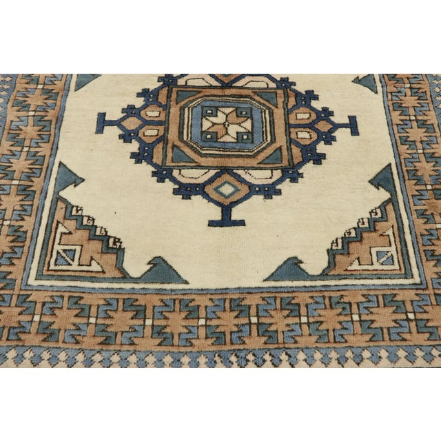 Late 20th Century Vintage Turkish Oushak Rug - 03'09 X 06'03 For Sale - Image 5 of 10