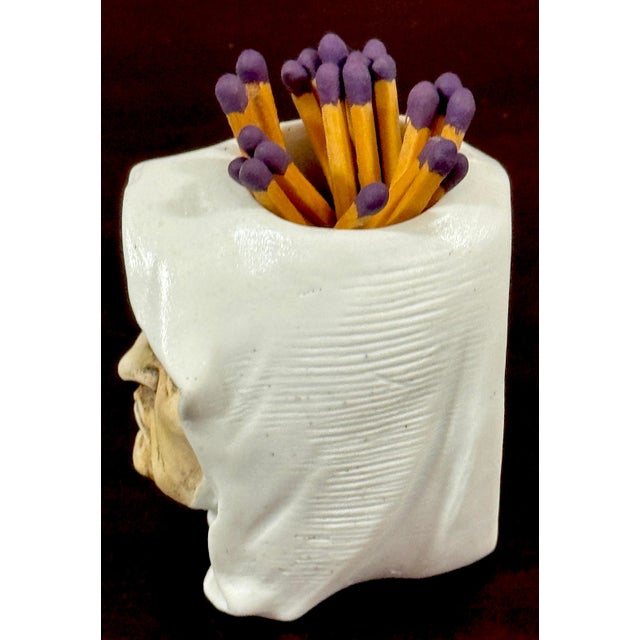 White Rare German Porcelain Figural Matchstrike Frowning Nun, Atrib. Schafer & Vater For Sale - Image 8 of 9