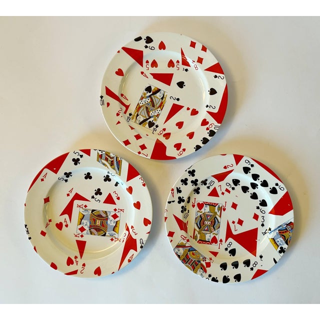 Contemporary Gucci Set of 3 Card Plates For Sale - Image 3 of 10