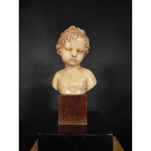 Wax Bust of Child, 1880 For Sale - Image 4 of 14