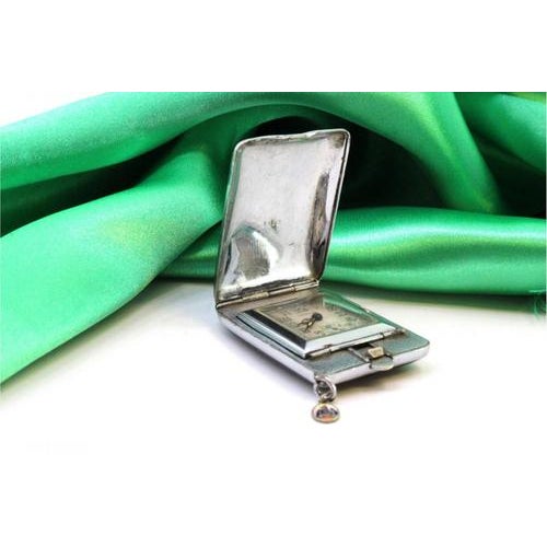 Steel Travel Watch with Mechanical Movement and Suspension Ring from Condal For Sale - Image 9 of 9