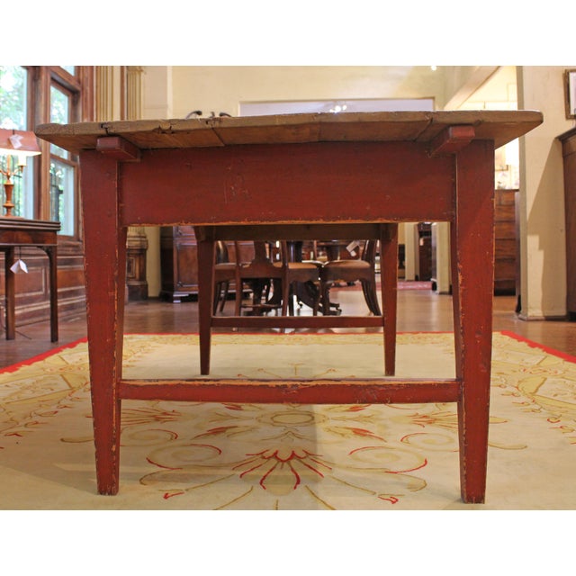 Mid-19th Century French Canadian Country Farm Table For Sale In Raleigh - Image 6 of 9