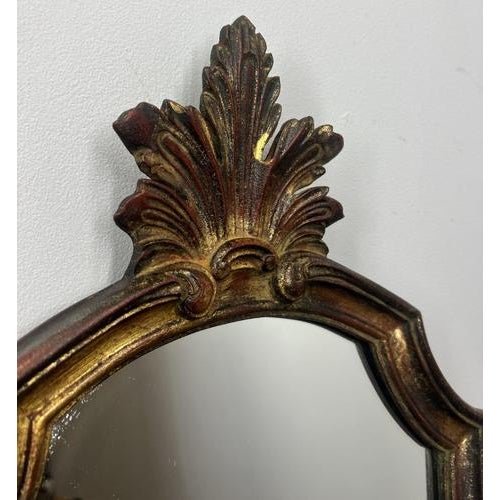 Vintage French Style Carved Wall Mirror with Ornate Wall Frame For Sale - Image 5 of 7