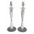 Currey & Co Modern White Marble & Glass Lamps - Pair. For Sale