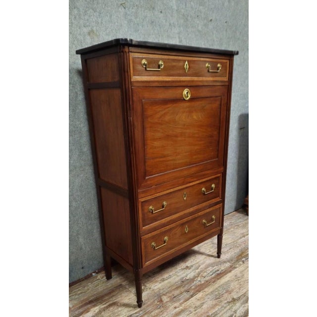 Louis XVI Secretaire in Mahogany For Sale - Image 3 of 14