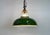 Industrial Green Enamel Factory Pendant Lamp from Coolicon, 1950s For Sale - Image 17 of 18
