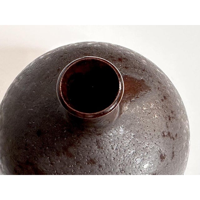 Mid-Century Modern Spherical Studio Ceramic Art Vase by Melitta Teubner, 1960s For Sale - Image 3 of 10