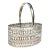 Vintage International Silver Silver-Plated Oval Pierced Basket With Swing Handle — Traditional / English Country / Cottage For Sale