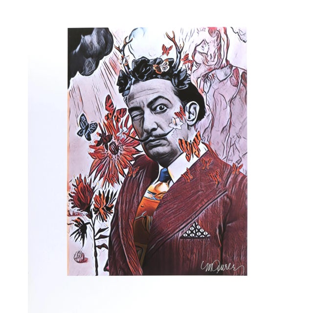 Dali With Butterflies, Sid Maurer For Sale - Image 4 of 4