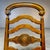 Chestnut Rare 1966 Thomasville Formal Ladderback Style Dining Chairs Original Yellow Patterned Upholstery For Sale - Image 8 of 16