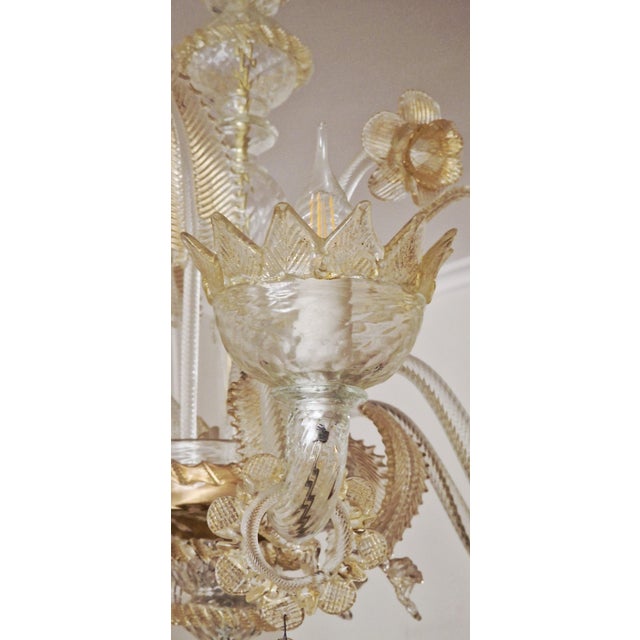 Vintage Murano Glass Chandelier, 1990s For Sale - Image 9 of 11