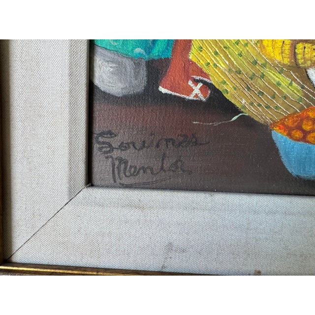 Louines Mentor (Haiti,1936-?) Oil on Canvas Painting, Framed/ Sold For Sale - Image 9 of 11