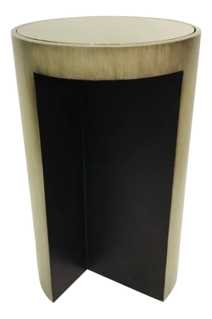 Baker / McGuire Furniture Modern Gray and Black Moon SIde Table