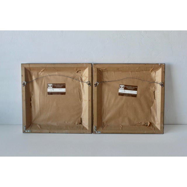 Original Windsor Art of California Disco Ball Gold Square Mirror Vintage- A Pair For Sale - Image 14 of 16