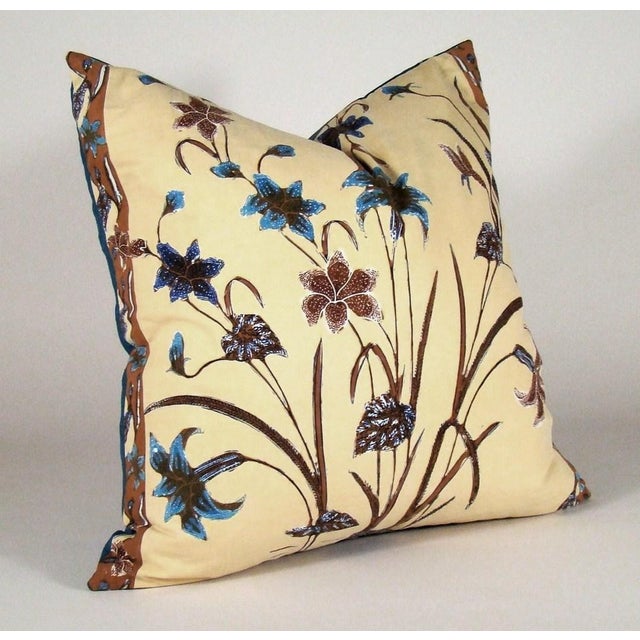 Indonesian Floral Batik Pillow Cover Chairish