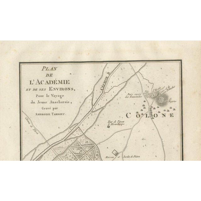 Ancient Athens Academy and Platos Garden Map from Ambroise Tardieu, 1825 For Sale - Image 4 of 9