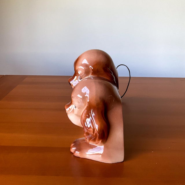 Brown Vintage Leland Claes Puppy Dog Lamp For Sale - Image 8 of 12