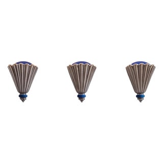 Art Deco Wall Lights from CS Arte, Florence, Italy, 1970s, Set of 3 For Sale