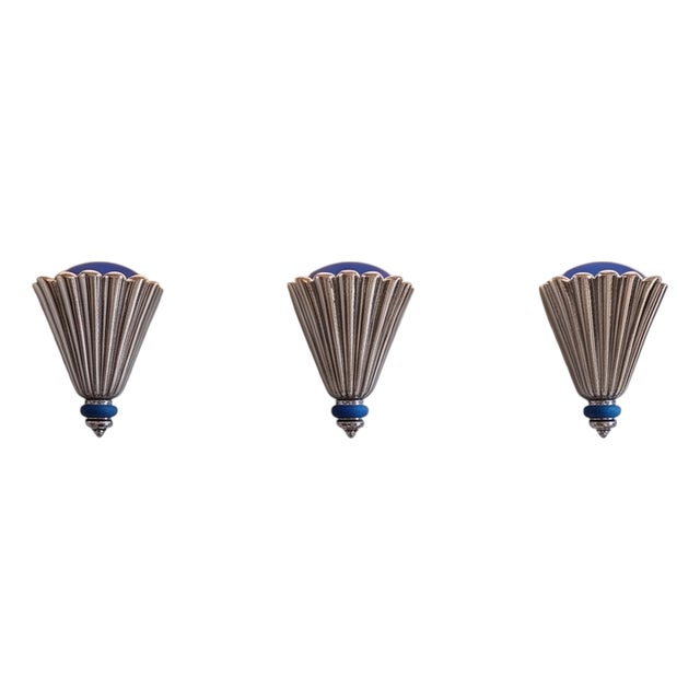 Art Deco Wall Lights from CS Arte, Florence, Italy, 1970s, Set of 3 For Sale