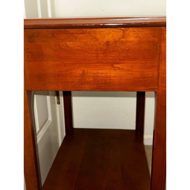 Vintage Mid-Century L. & j.g. Stickley Cherry Valley Nightstand – Fully Restored With Authentic Keeler Hardware For Sale In Philadelphia - Image 6 of 11