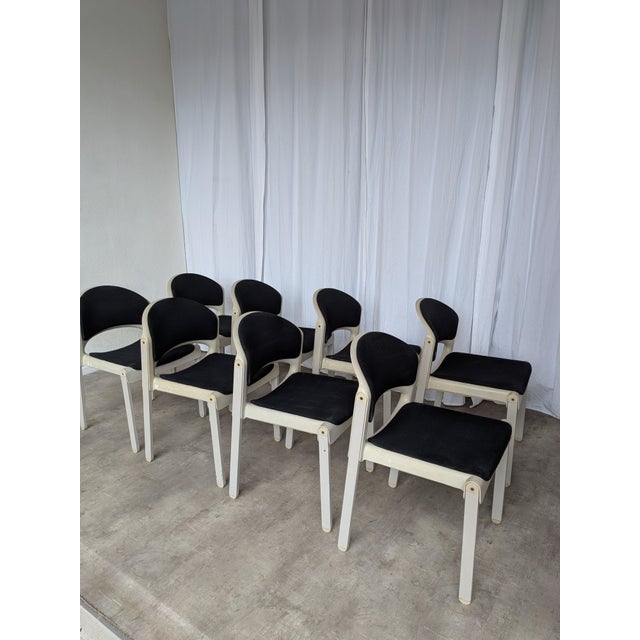 Vintage Stackable Chairs by Aeon Mondial, 1980s, Set of 8 For Sale - Image 16 of 18