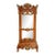 Luxury French Louis XV Display Armoire, Gold Leaf & Elegant Upholstered Interior For Sale