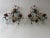 Italian Italian Murano Multicolor Prisms Flowers Gilt Metal Sconces, C 1930 For Sale - Image 3 of 15