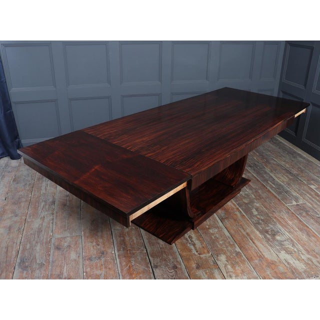 Art Deco French Dining Table in Macassar Ebony, 1925 For Sale - Image 9 of 18