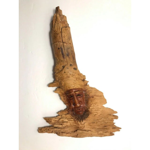 Vintage Hand Carved Wooden Wall Art by American Woodwork Artist Bodie Hamlin For Sale - Image 9 of 9
