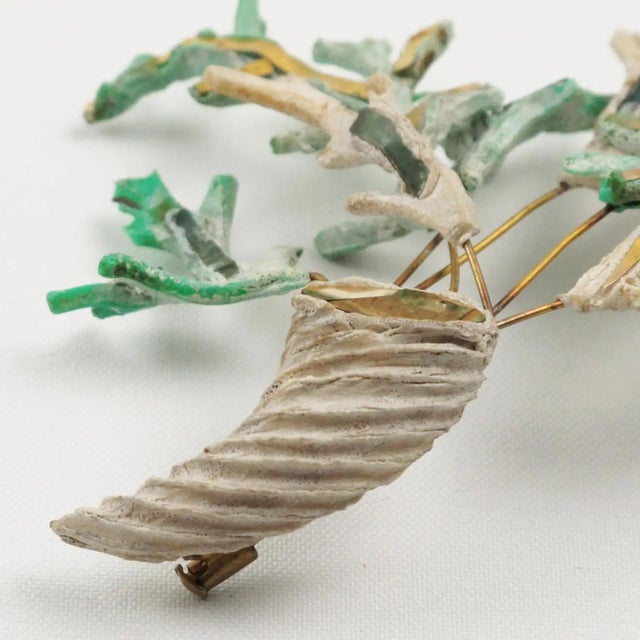 Green Line Vautrin Talosel and Mirrors Brooch St Hubert Model For Sale - Image 8 of 11