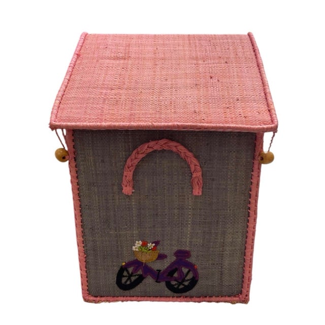 Vintage "Salon Bella" House-Shaped Toy Storage Box For Sale In West Palm - Image 6 of 12