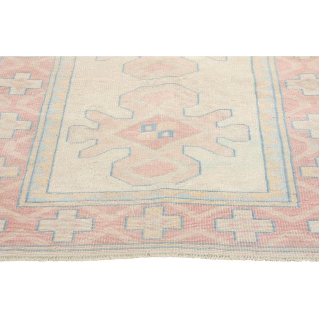 Vintage Turkish Pink Oushak Rug - 02'08 X 04'04 For Sale - Image 4 of 9