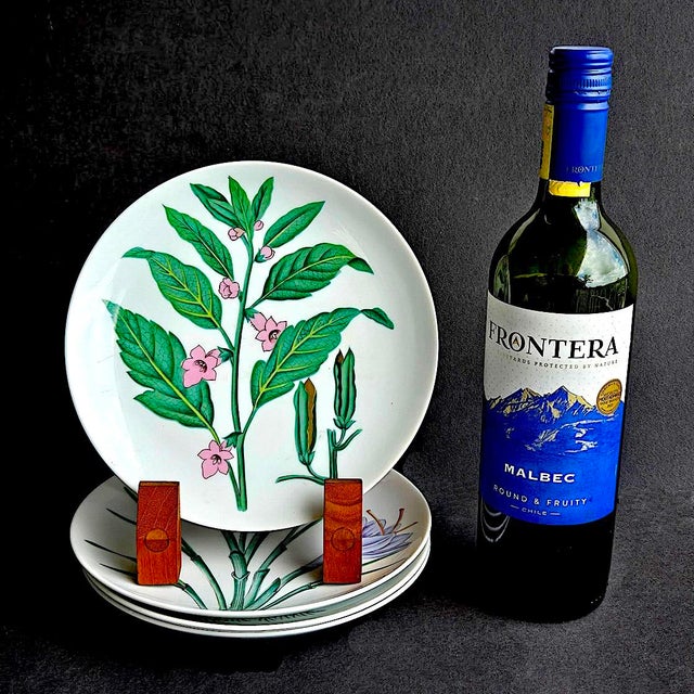 Vintage Horchow Collection Botanical Salad/Dessert Plates, Set of 4 For Sale - Image 9 of 12