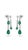 Modern 18k Gold Diamond 0.30ct Emerald Stud Earrings, New Creation For Sale - Image 3 of 8