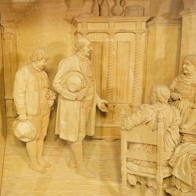 Antique Carved Wood Relief by Sebastian Steiner, Ca. 1900 For Sale - Image 6 of 8