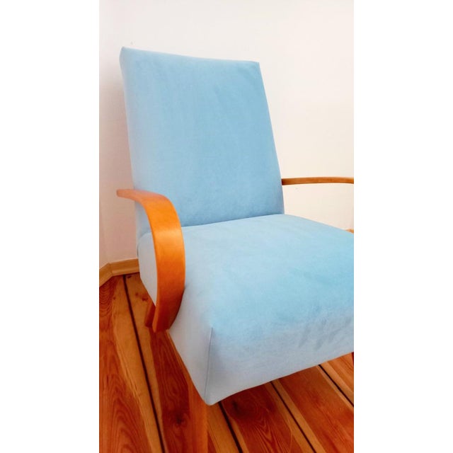 Textile Set of Armchairs attributed to Jaroslav Šmidek for Ton, Czechoslovakia, 1960s For Sale - Image 7 of 17