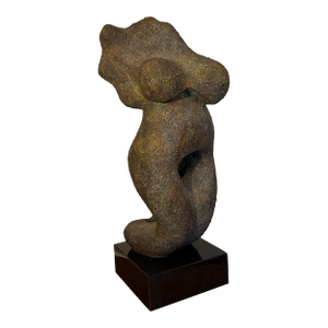 1960s Large Scale Abstract Brutalist Bronze Female Form Sculpture