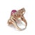 Green Bochic “Orient” Vintage Ruby & Multi Sapphire Cocktail Ring Set In 18K Gold & Silver For Sale - Image 8 of 13