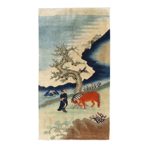 Tibetan Pictorial Throw Rug